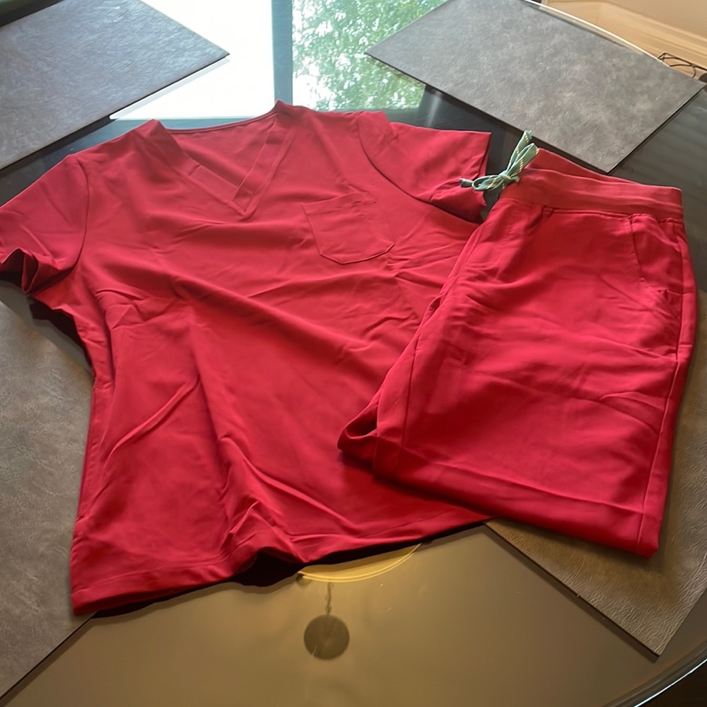 Burgundy Scrub Set